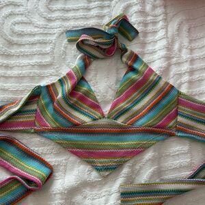 Rainbow pacsun tie top. Kendall and kylie line. Size small WORN ONCE